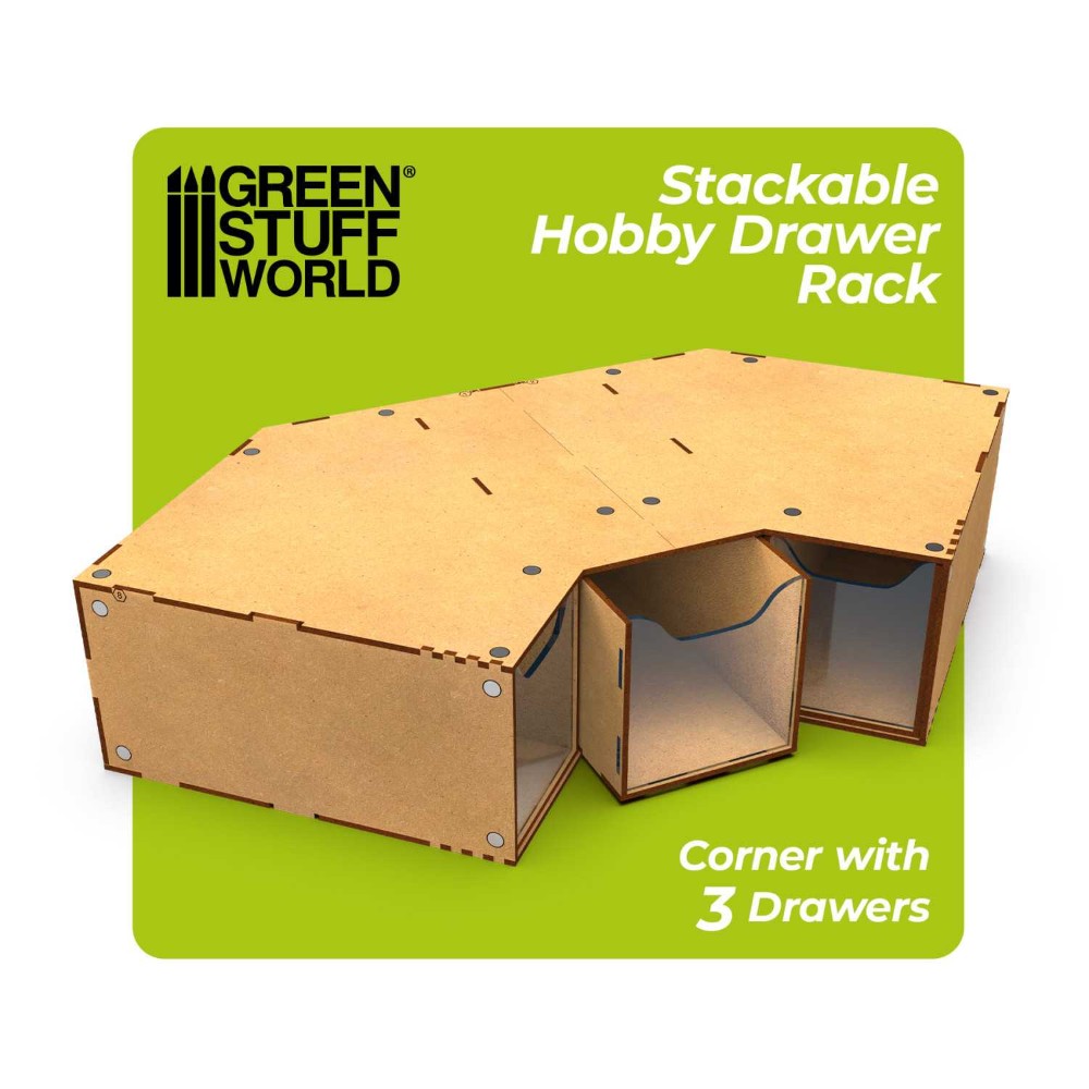 Rakásolható sarokmodul 3 fiókkal